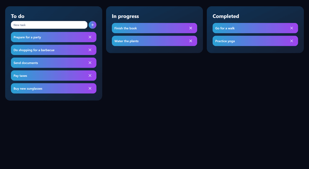 Task Progress with D&D